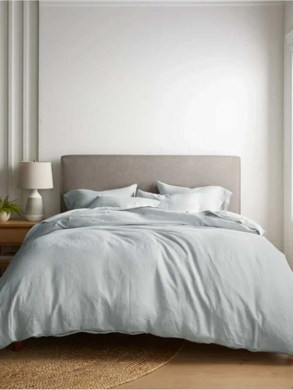 Quince European Linen Duvet Cover Mist King/Cal King (no shams)